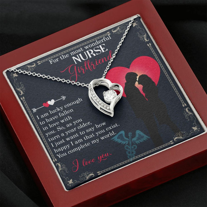 For the most wonderful Nurse Girlfriend | I just want to say how happy I am - Forever Love Necklace