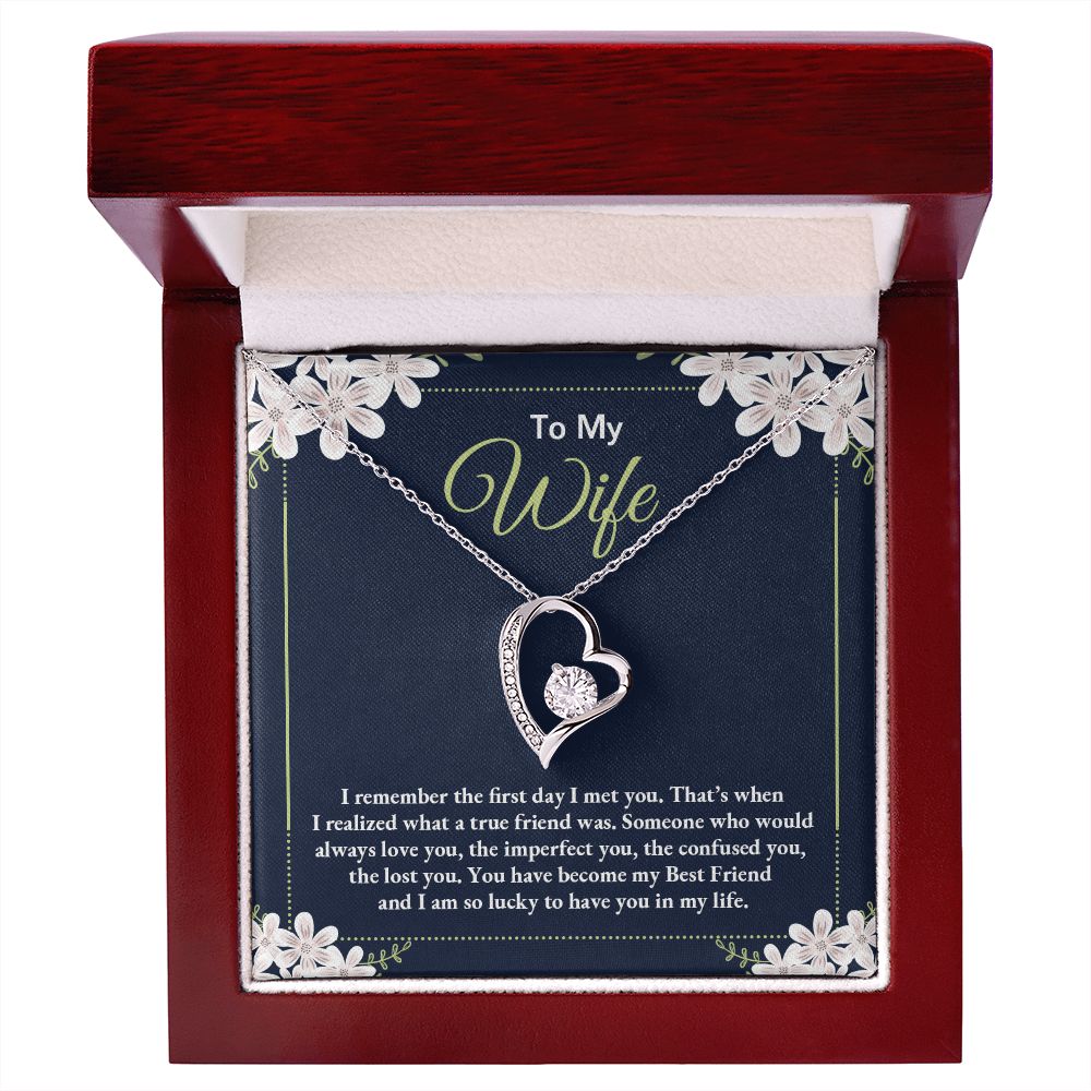 To My Wife | I remember the day I first met you - Forever Love Necklace