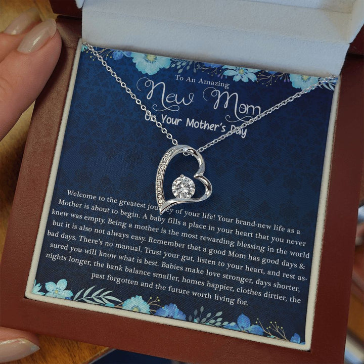 Mother's Day | Amazing New Mom - Forever Love Necklace