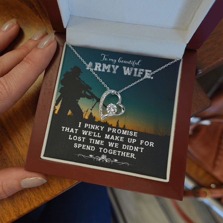 To My Wife | To My Beautiful Army Wife - Forever Love Necklace