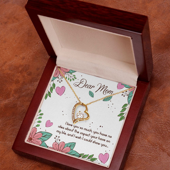 To My Mom | Mom I Love You so Much - Forever Love Necklace