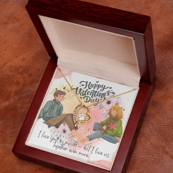 Happy Valentine's Day | Love, Together in Harmony - Forever Love Necklace