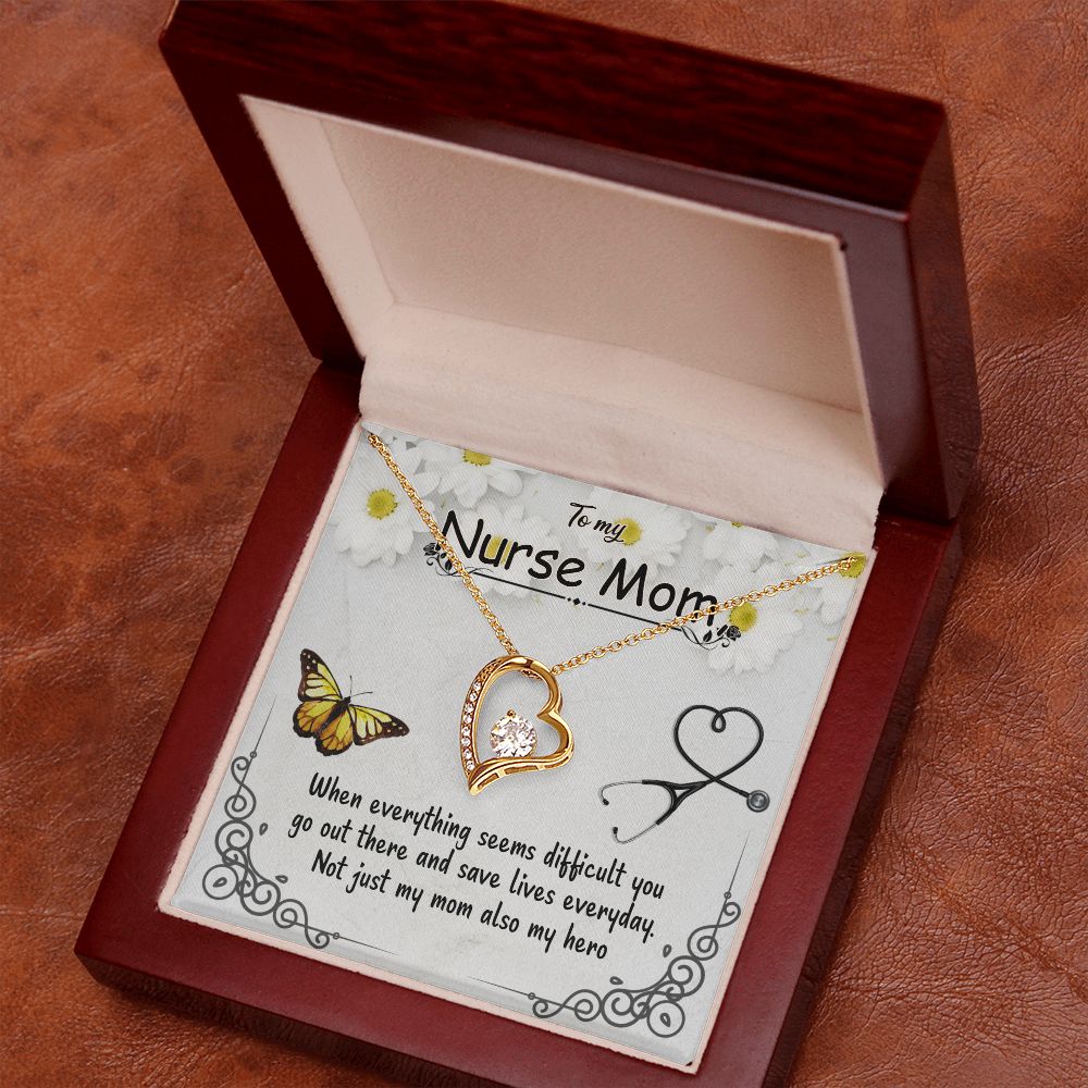 To My Mom | To My Nurse Mom - Forever Love Necklace