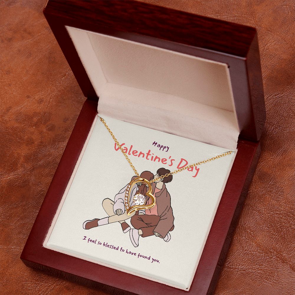 Happy Valentine's Day | I'm So Lucky to Be Yours - Forever Love Necklace