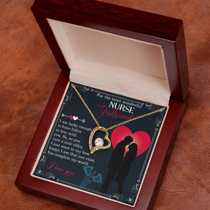 For the most wonderful Nurse Girlfriend | I just want to say how happy I am - Forever Love Necklace