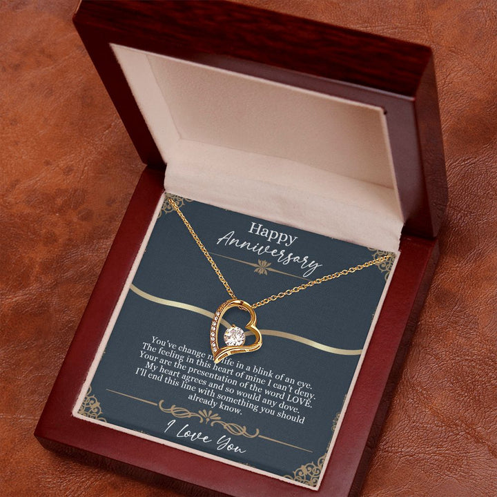 Happy Anniversary | You've change my life in a blink of an eye - Forever Love Necklace