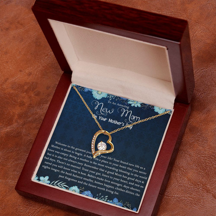 Mother's Day | Amazing New Mom - Forever Love Necklace