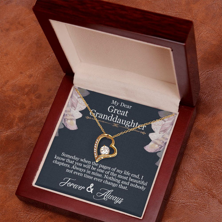 My Dear Great Granddaughter | You will be one of the most beautiful chapters - Forever Love Necklace