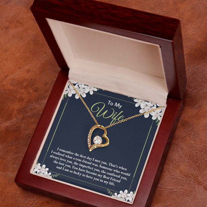 To My Wife | I remember the day I first met you - Forever Love Necklace
