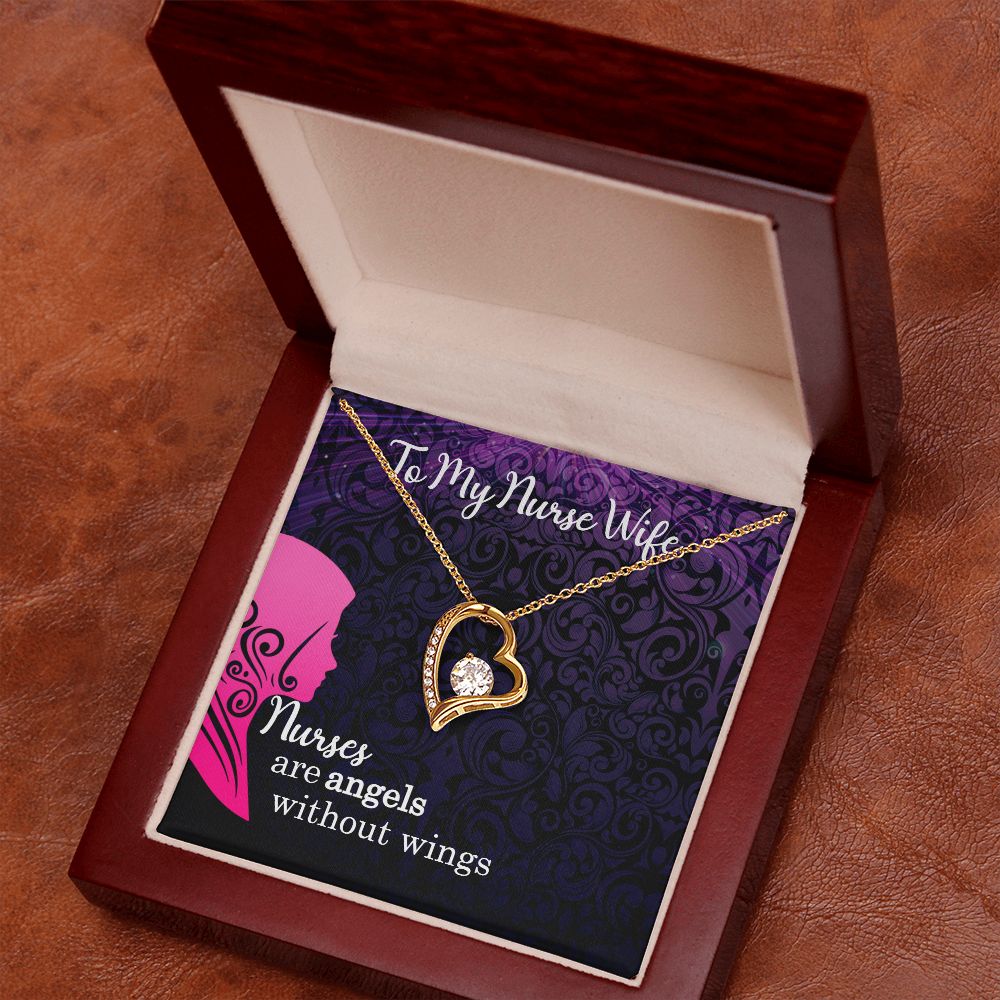 To My Nurse Wife | Nurses are Angels without wings - Forever Love Necklace