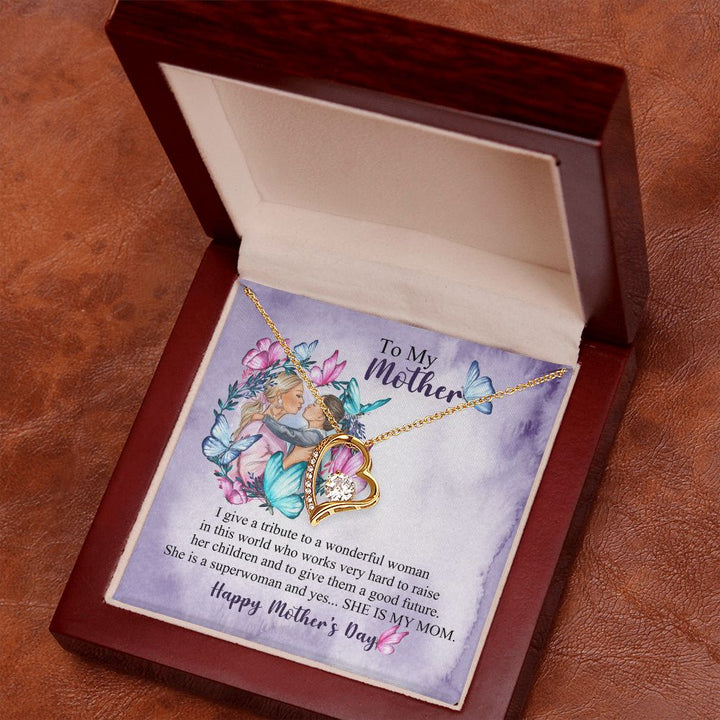 Mother's Day | My Mom is a Superwoman - Forever Love Necklace