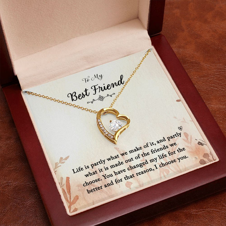 To My Best Friend | You Changed My Life - Forever Love Necklace