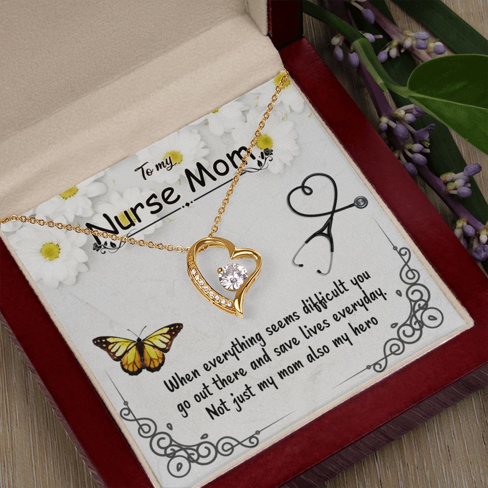 To My Mom | To My Nurse Mom - Forever Love Necklace