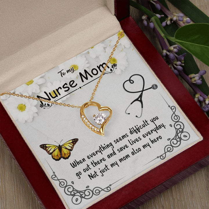 To My Mom | To My Nurse Mom - Forever Love Necklace