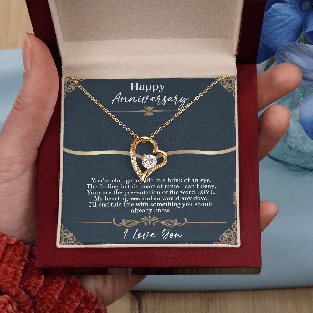 Happy Anniversary | You've change my life in a blink of an eye - Forever Love Necklace