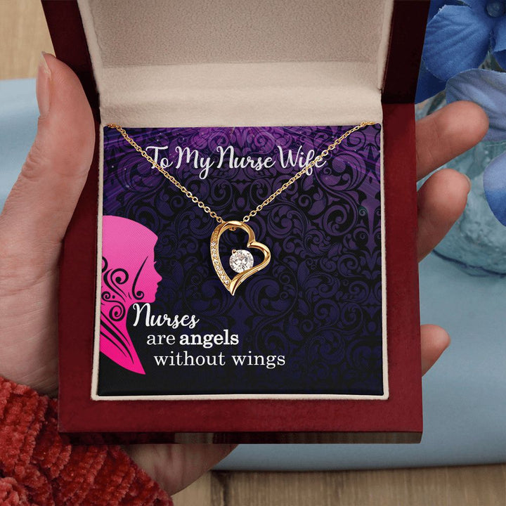 To My Nurse Wife | Nurses are Angels without wings - Forever Love Necklace