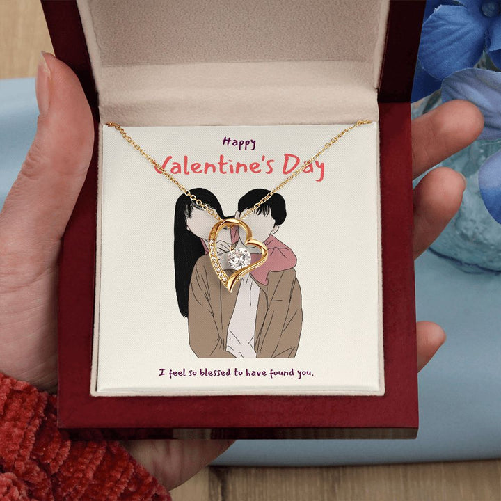 Happy Valentine's Day | I'm So Blessed to Have You in My Life - Forever Love Necklace
