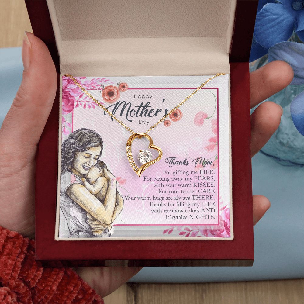 Happy Mother's Day | Thanks Mom, For Gifting me Life - Forever Love Necklace