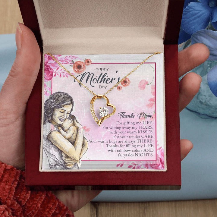 Happy Mother's Day | Thanks Mom, For Gifting me Life - Forever Love Necklace