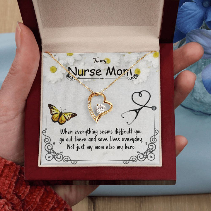 To My Mom | To My Nurse Mom - Forever Love Necklace