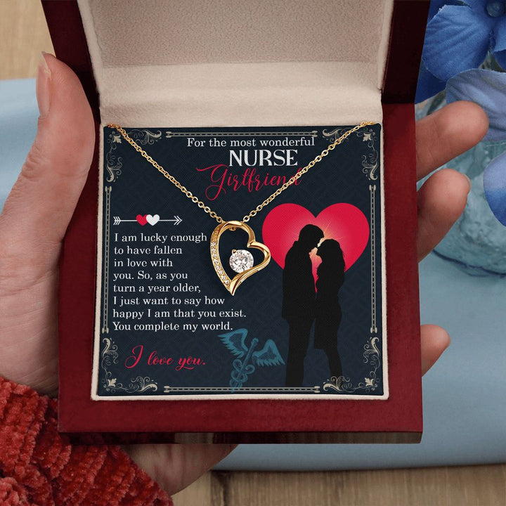 For the most wonderful Nurse Girlfriend | I just want to say how happy I am - Forever Love Necklace