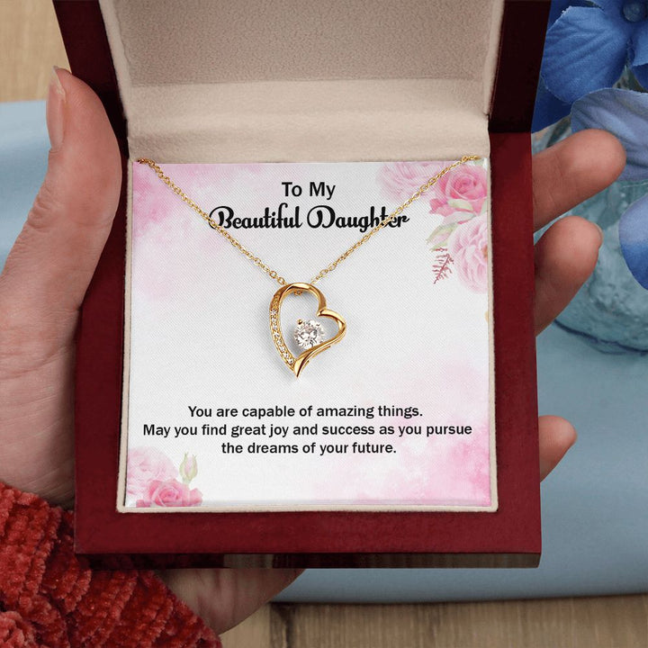 To My Beautiful Daughter | Graduate: Your Hard Work Pays Off! - Forever Love Necklace