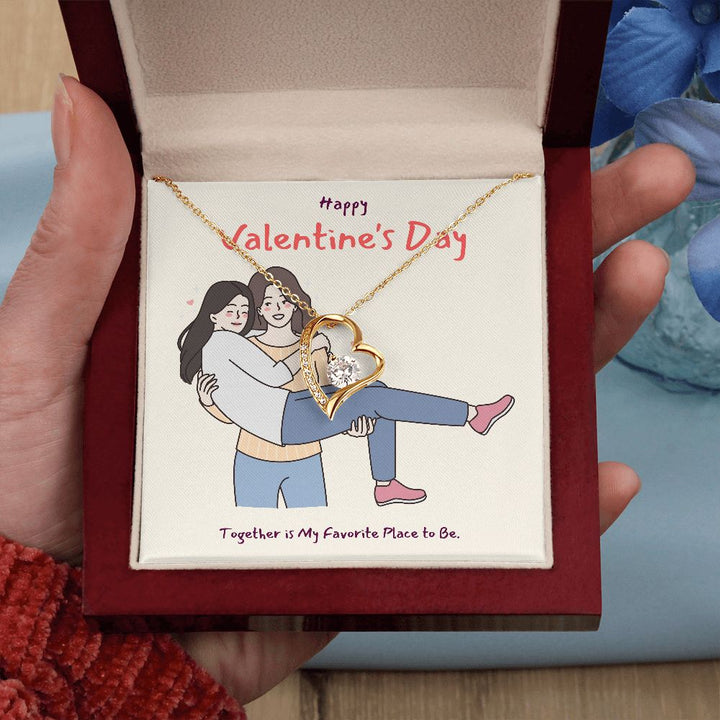 Happy Valentine's | A Love So True LGBTQ for Women - Forever Love Necklace