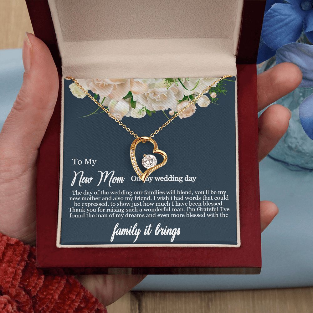 To My Mother-in-Law | To my new mom on my wedding day - Forever Love Necklace