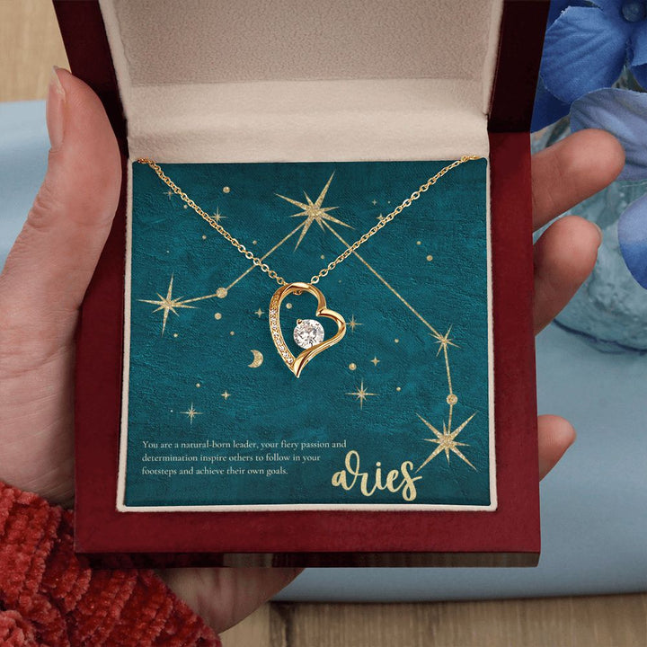 Aries | You are a natural-born leader, your fiery passion and determination inspire others to follow in your footsteps and achieve their own goals. - Forever Love Necklace