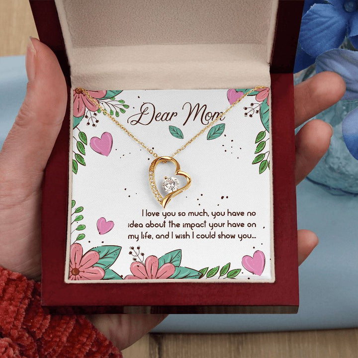 To My Mom | Mom I Love You so Much - Forever Love Necklace
