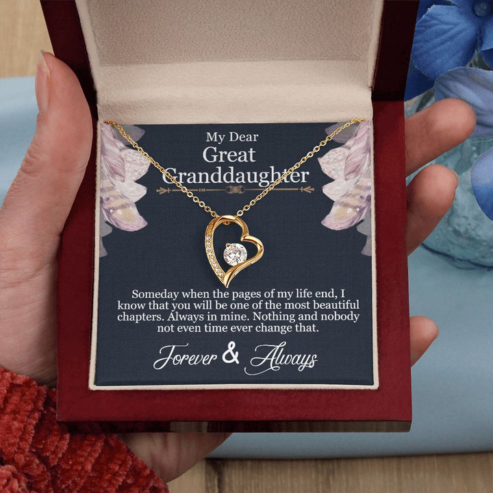 My Dear Great Granddaughter | You will be one of the most beautiful chapters - Forever Love Necklace