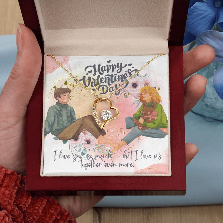 Happy Valentine's Day | Love, Together in Harmony - Forever Love Necklace