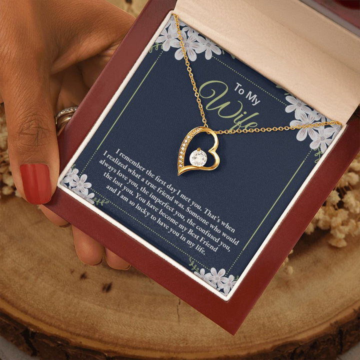 To My Wife | I remember the day I first met you - Forever Love Necklace