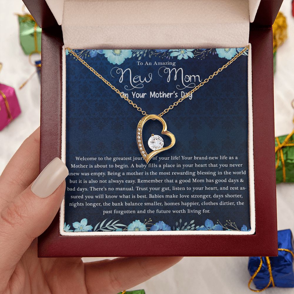 Mother's Day | Amazing New Mom - Forever Love Necklace