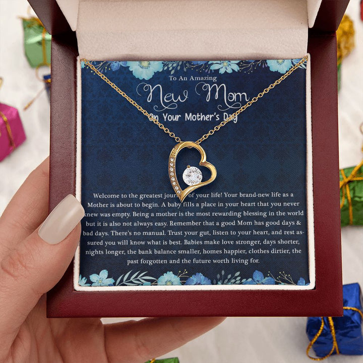 Mother's Day | Amazing New Mom - Forever Love Necklace
