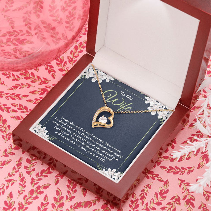 To My Wife | I remember the day I first met you - Forever Love Necklace