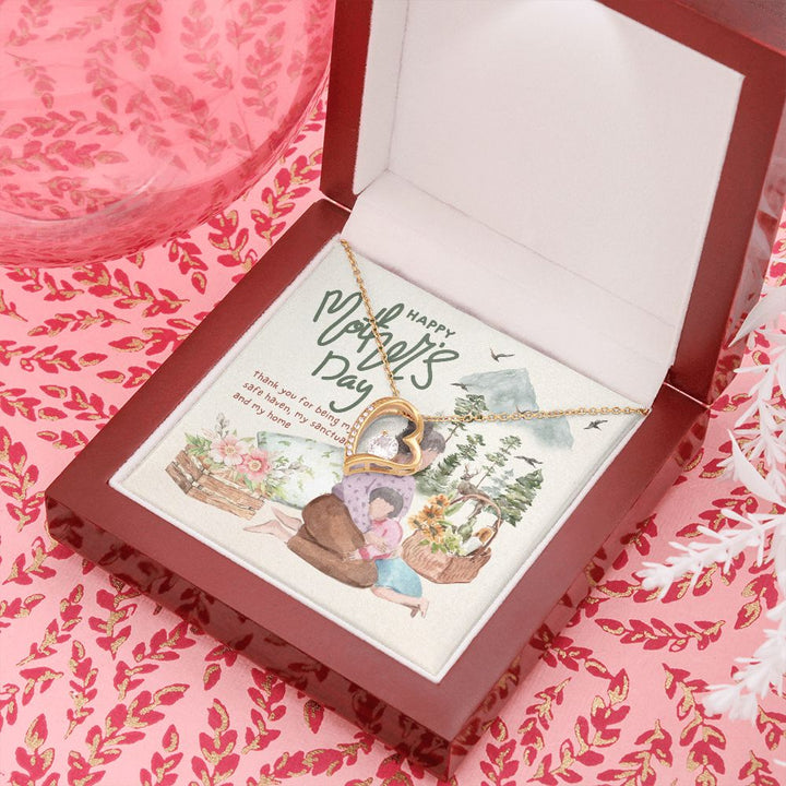 Happy Mother's Day | Thank you for being my safe haven - Forever Love Necklace