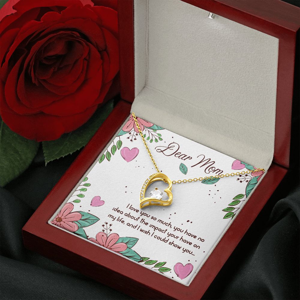 To My Mom | Mom I Love You so Much - Forever Love Necklace