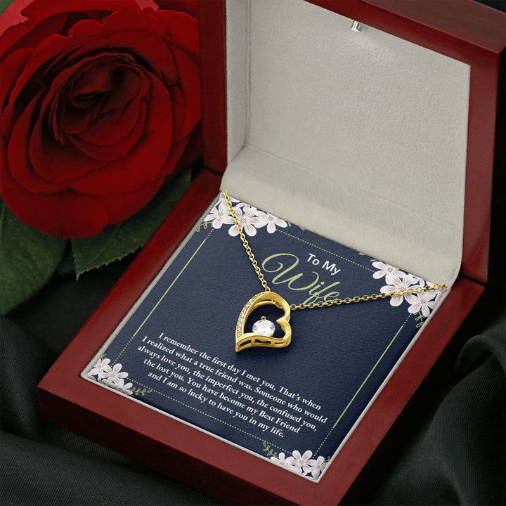 To My Wife | I remember the day I first met you - Forever Love Necklace