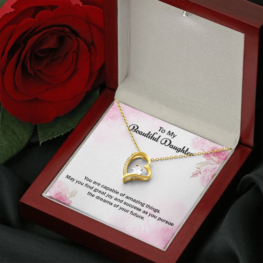 To My Beautiful Daughter | Graduate: Your Hard Work Pays Off! - Forever Love Necklace