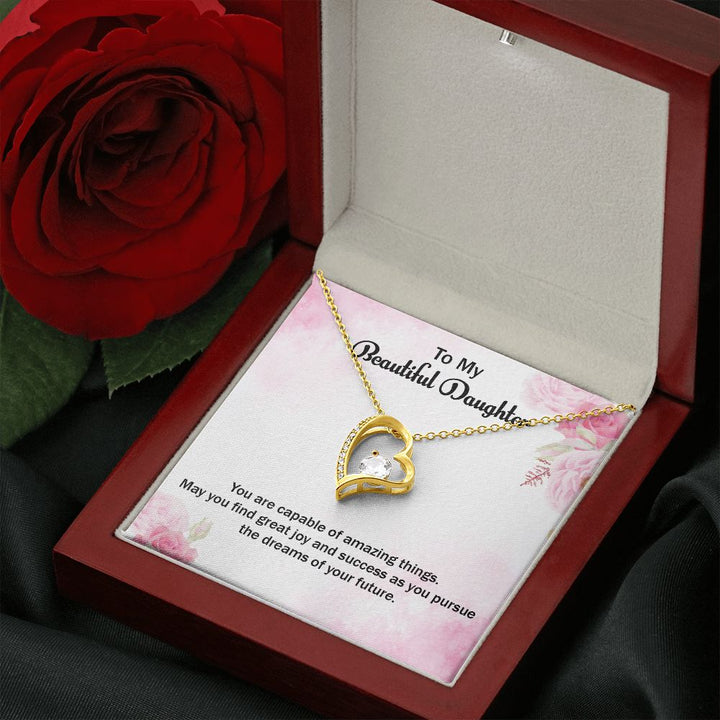 To My Beautiful Daughter | Graduate: Your Hard Work Pays Off! - Forever Love Necklace