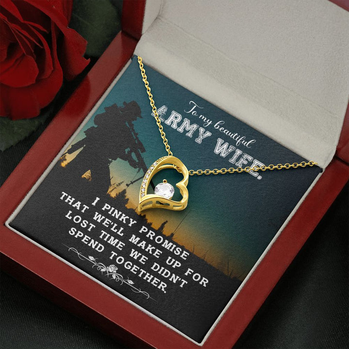 To My Wife | To My Beautiful Army Wife - Forever Love Necklace