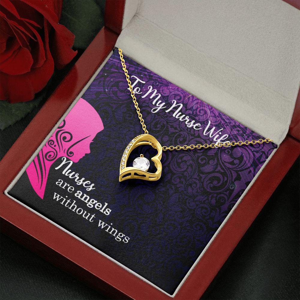 To My Nurse Wife | Nurses are Angels without wings - Forever Love Necklace