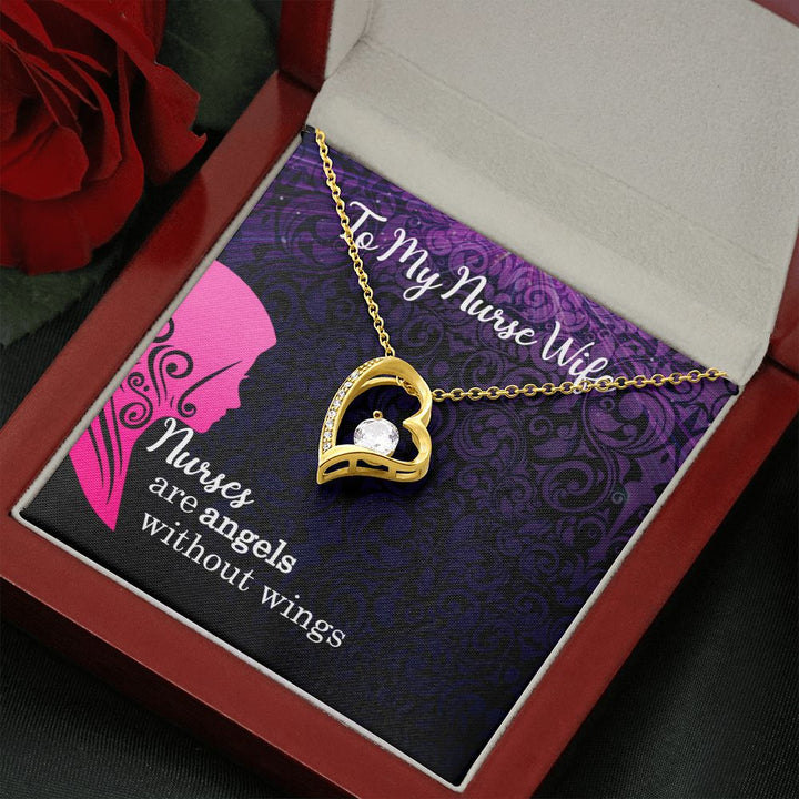 To My Nurse Wife | Nurses are Angels without wings - Forever Love Necklace