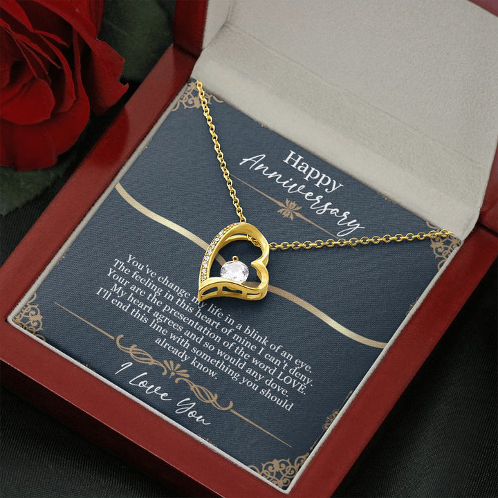 Happy Anniversary | You've change my life in a blink of an eye - Forever Love Necklace