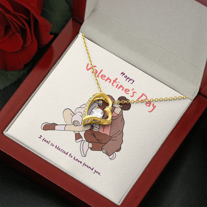 Happy Valentine's Day | I'm So Lucky to Be Yours - Forever Love Necklace