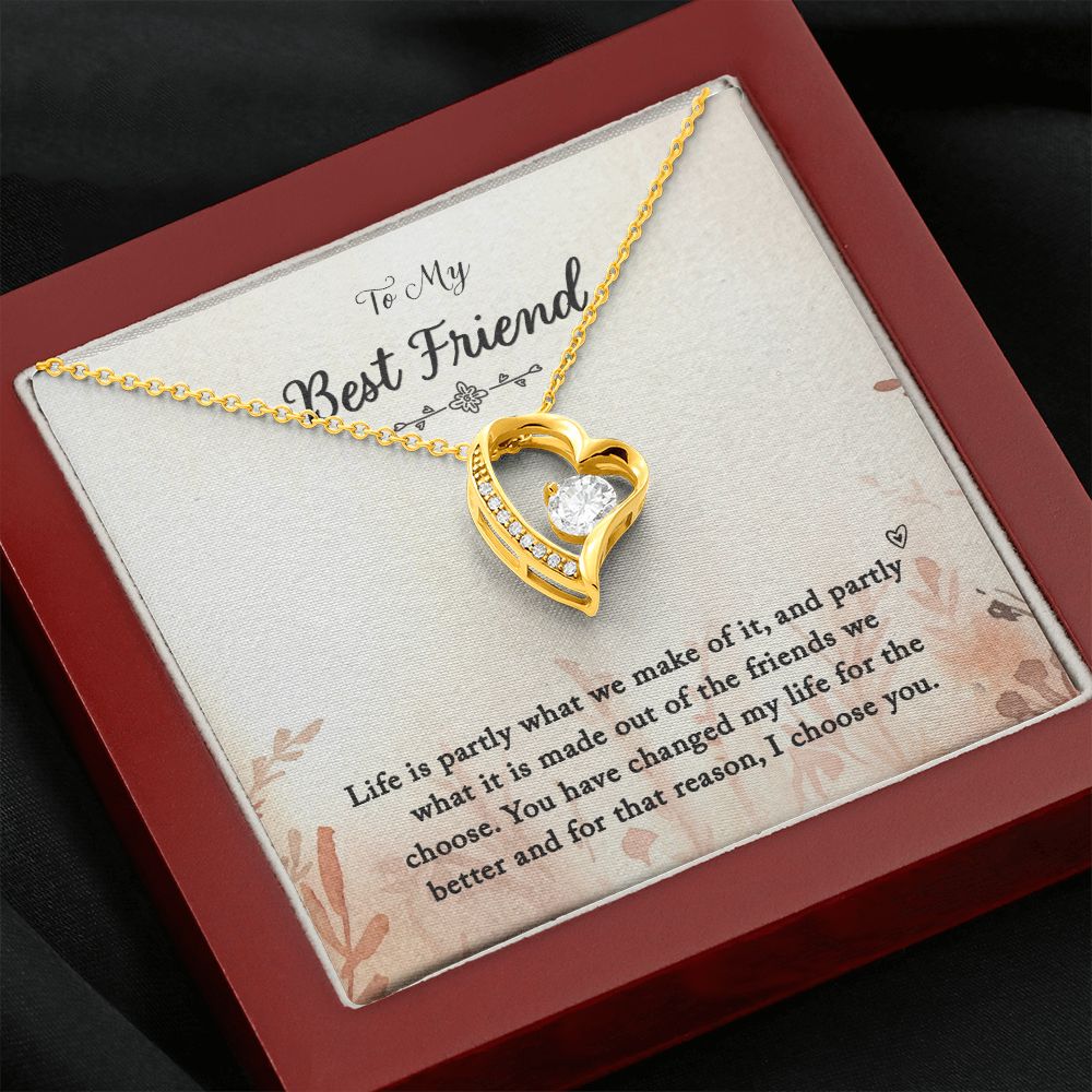 To My Best Friend | You Changed My Life - Forever Love Necklace