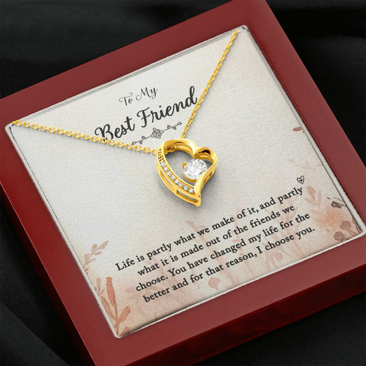 To My Best Friend | You Changed My Life - Forever Love Necklace