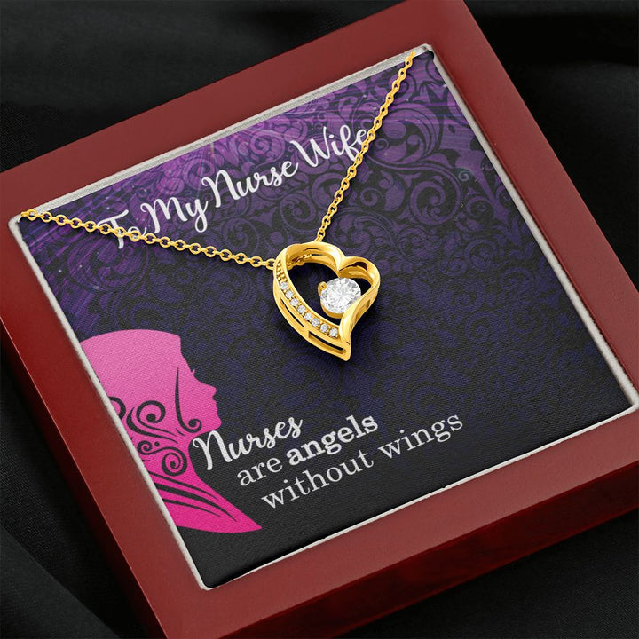 To My Nurse Wife | Nurses are Angels without wings - Forever Love Necklace