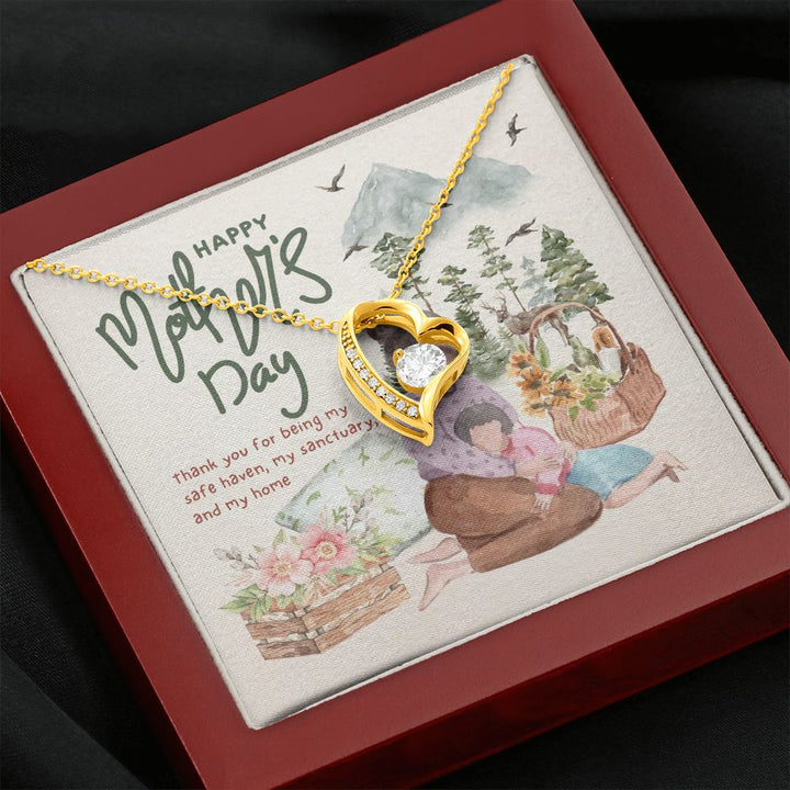 Happy Mother's Day | Thank you for being my safe haven - Forever Love Necklace
